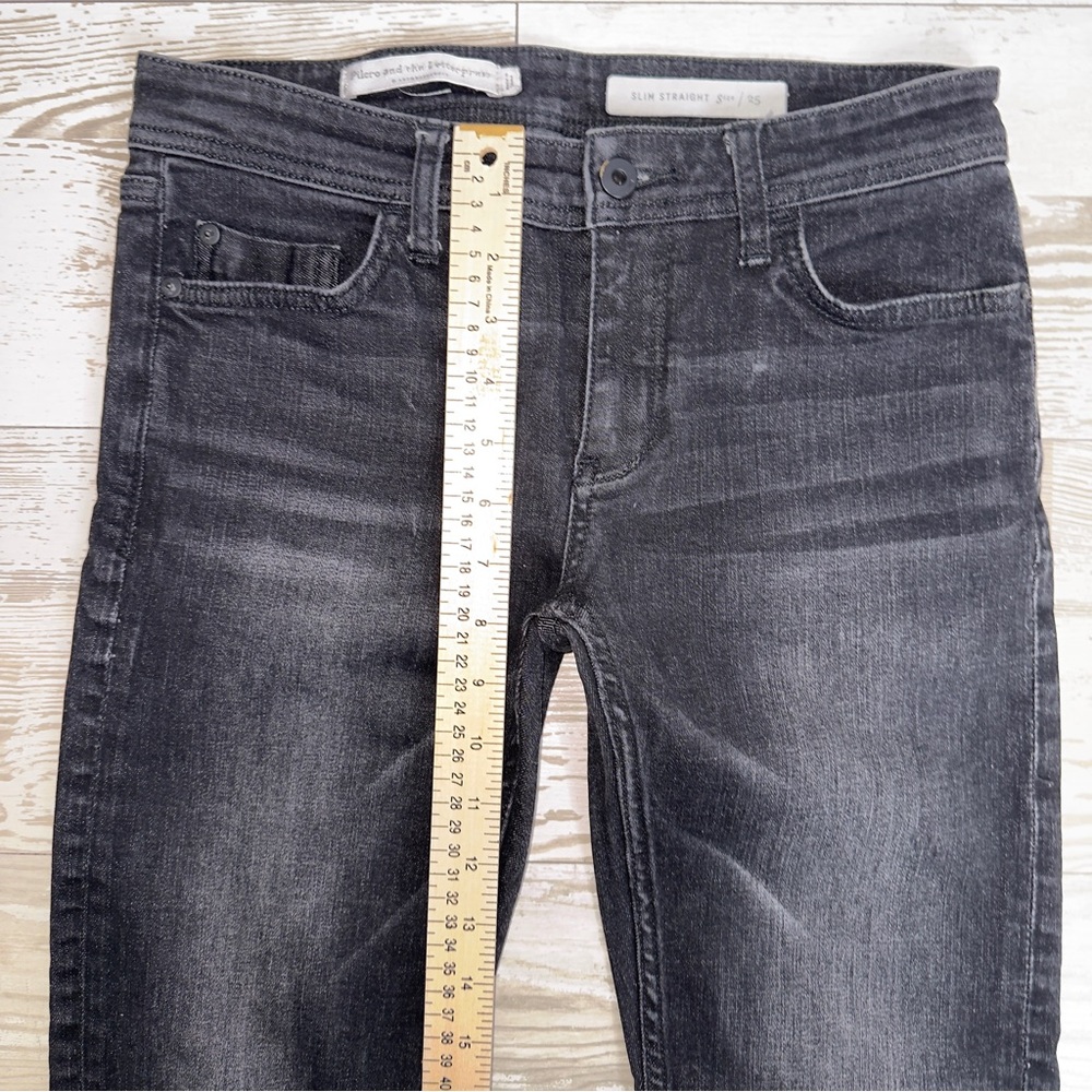 Pilcro & The Letterpress Slim Straight Jeans Black Gray Wash Women’s Size 25 - Picture 3 of 12